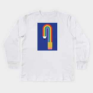 Rainbow Pencil Kids Long Sleeve T-Shirt